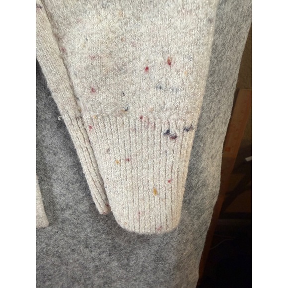LOFT Sweaters - LOFT Womens Cream Oatmeal Confetti Fleck Mock Neck Boucle Sweater Size M
